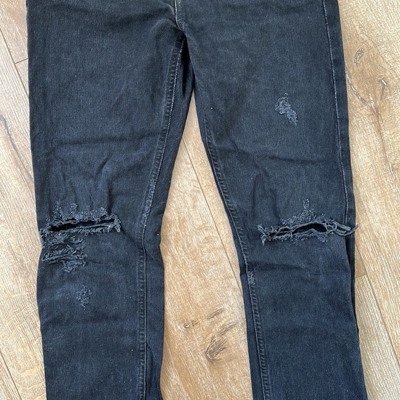 Agolde Straight Leg High Waited Black Jeans - Picture 3 of 6